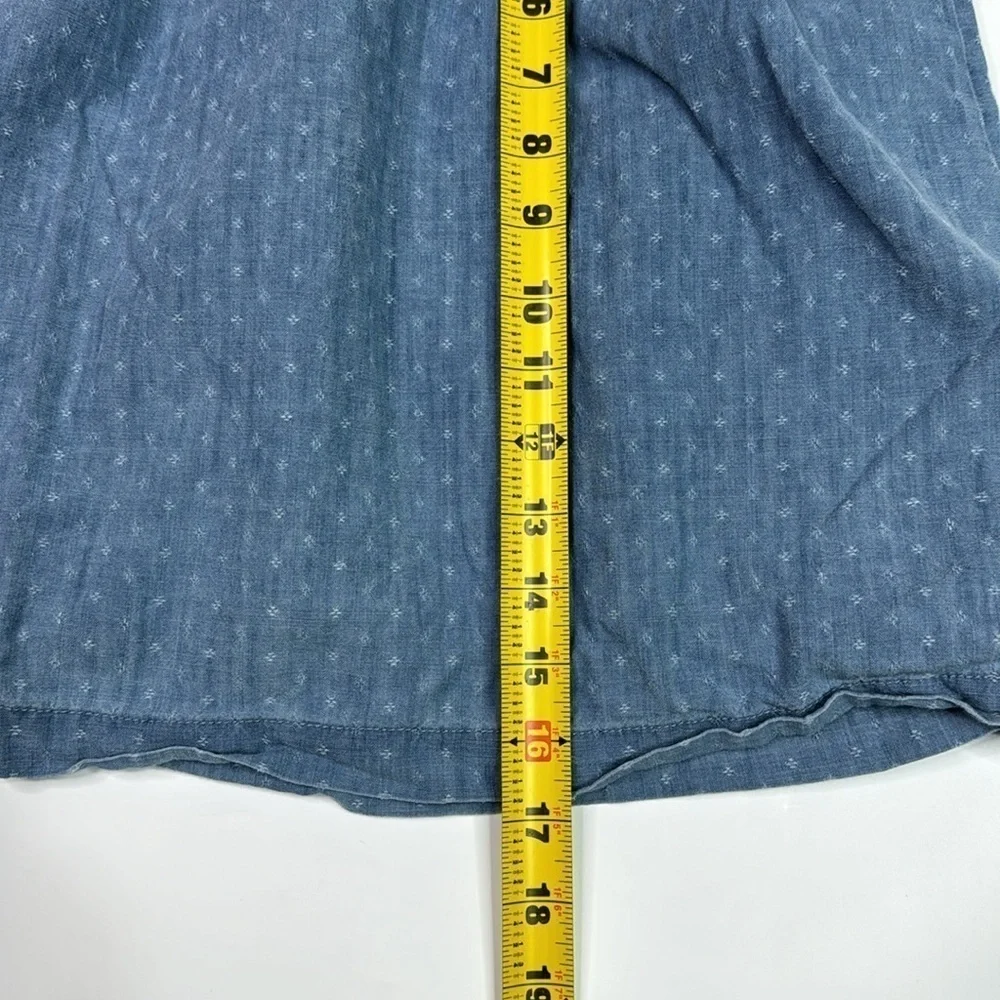 J. Crew Blue Cotton Stretch Pull On Skirt Size 4